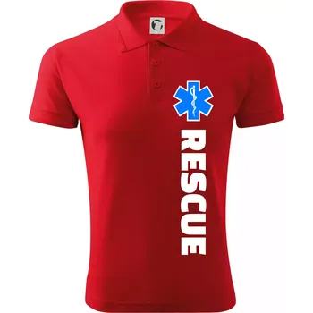 Pánská košile Rescue - pro záchranáře - Polokošile pánská Pique Polo 203 - 3XL ( Červená )