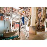 Štafle z hliníku, jednostranné, 14 příčlí, protiskluzová třída R14