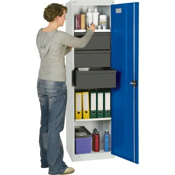 Skříňka na nářadí Dílenská skříň Professional 3000, 3 zásuvky, 3 vany, šedo-modrá, š 500 mm