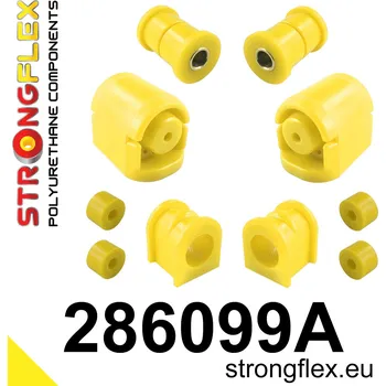 Silentblok nápravy 286099A: Strongflex Sada polyuretanových silentbloků předního zavěšení varianta SPORT Custom