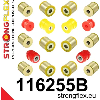 Silentblok nápravy 116255B: Strongflex Sada silentbloků zadního zavěšení 16mm 111860 111826 - 51mm