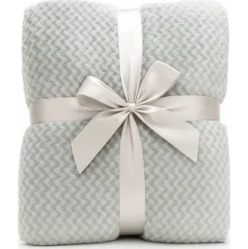 Prostěradlo Deka Interioro z mikrovlákna 200 cm x 220 cm stříbrná