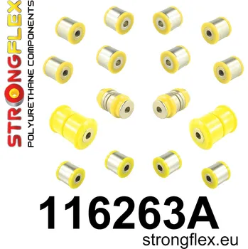 Silentblok nápravy 116263A: Strongflex Sada silentbloků zadního zavěšení varianta SPORT
