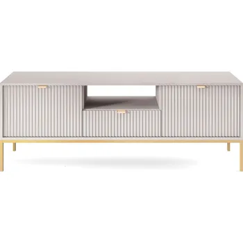 Televizní stolek TV stolek RTV154 šedá Nova Zlaté nohy / zlatý úchytky