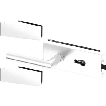 Dveřní kování Kování Metal - Bud na skleněné dveře PZ hranaté SLIM PRO - bílá