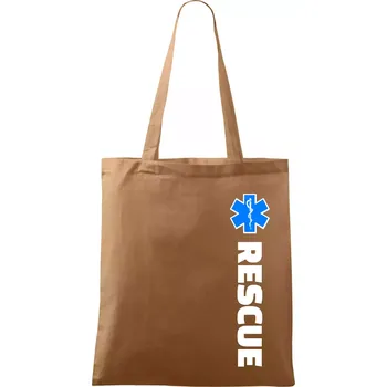 Nákupní taška Rescue - pro záchranáře - Taška bavlněná - 42 x 38 cm ( Cappuccino )