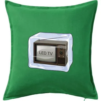 Polštář LED TV (Hana-creative) - Polštář 50x50 - 50x50 - Pouze potah ( Středně zelená )