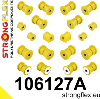 Silentblok nápravy 106127A: Strongflex Sada silentbloků zadního zavěšení z polyuretanu varianta SPORT 13mm