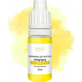Mýdlo Senzi Cosmetics Tekuté barvivo do mýdla, nežloutne – ŽLUTÁ (ŽLUTÝ) 10 ml