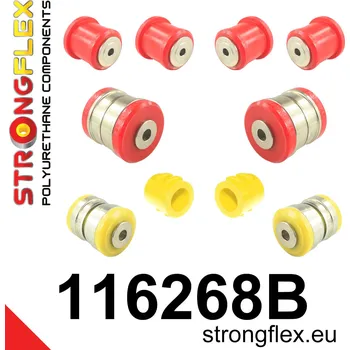 Silentblok nápravy 116268B: Strongflex Sada silentbloků předního zavěšení 33mm