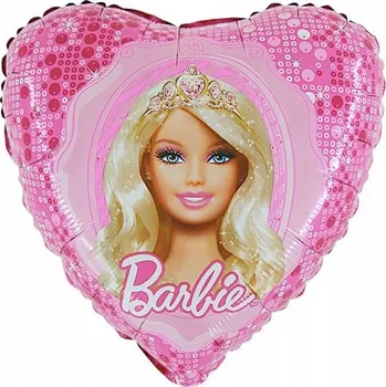 Balónek Fóliový balónek Grabo Barbie růžové srdce 45 cm (18")