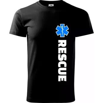 Pánské tričko Rescue - pro záchranáře - Triko extra velké (5-8XL) - 7XL ( Černá )