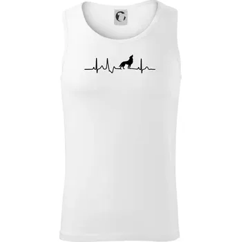 Vlk ekg - Tílko pánské Core - M ( Bílá )