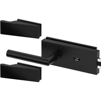 Dveřní kování Kování Metal - Bud na skleněné dveře BB hranaté SLIM PRO - černá