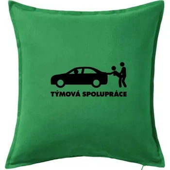 Polštář Týmová spolupráce (Hana-creative) - Polštář 50x50 - 50x50 - Pouze potah ( Středně zelená )