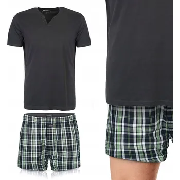 Pánské pyžamo Pánské bavlněné pyžamo – tričko s krátkým rukávem a šortky, XL Pako Jeans