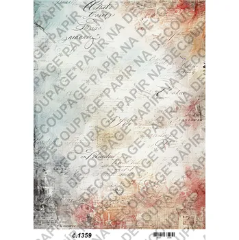 Umělecký papír Rýžový a soft papír na decoupage - Vintage květinová - KB01359 Materiál: Soft, Rozměr: A4