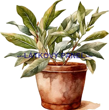 Látkový panel - Bylinky - BY-03 Velikost: 25x25cm, Materiál: Bavlna