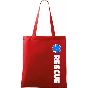 Nákupní taška Rescue - pro záchranáře - Taška bavlněná - 42 x 38 cm ( Červená )