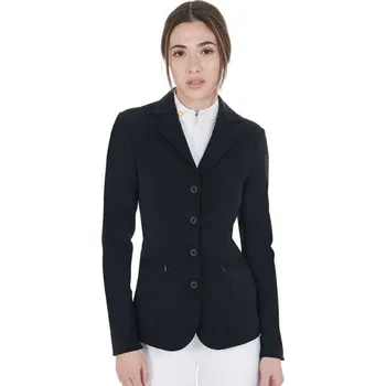 Jezdecké sako Dámské závodní sako EQUESTRO Contrast černé (S)