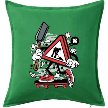 Polštář Musíme to opravit - Polštář 50x50 - 50x50 - Včetně výplně ( Středně zelená )