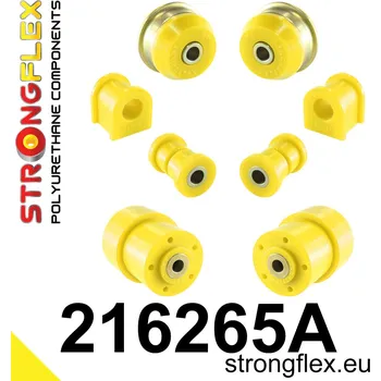 Silentblok nápravy 216265A: Strongflex Sada silentbloků předního zavěšení a zadního nosníku varianta SPORT 20mm
