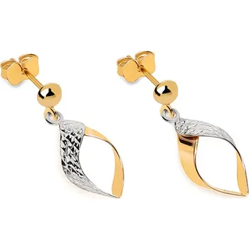 Náušnice Elegantní napichovací náušnice Magdaléna 2, 14K IZ5592L + dárkové balení LUXUS zdarma