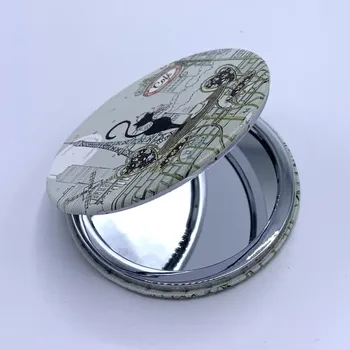 Kosmetické zrcátko Kompaktní zrcátko Kavárenská kočka, BUG ART (Zrcátko s kočkou, kočka)