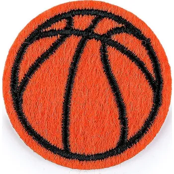 Nášivka Nažehlovačka basketbalový míč, barva oranžová