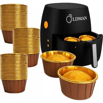 Forma na pečení Papírové košíčky na muffiny, formičky na pečení do horkovzdušné fritézy (AIR FRYER) 50 Ks 7x3,5 cm