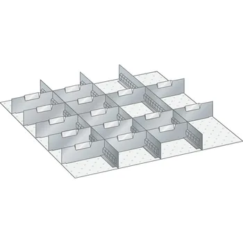 Sada membránových stěn Lista a dělících plechů, Š x H x V = 612 x 612 x 75 mm