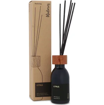 Vonný olej Mulieres Přírodní aroma difuzér s tyčinkami - citrus (100 ml) - vydrží vonět až 3 měsíce Varianta: citrus (100 ml) - vydrží vonět až 3 měsíce