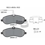 Sada brzdových destiček, kotoučová brzda BENDIX Braking BPD1068