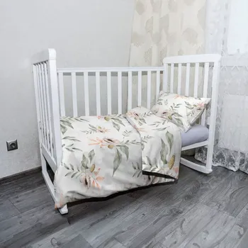 Povlečení Sablio Mikroplyšové povlečení do dětské postýlky Luční romance - 120x90 / 40x60