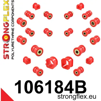 Silentblok nápravy 106184B: Strongflex Kompletní sada silentbloků pro zavěšení 25mm Custom