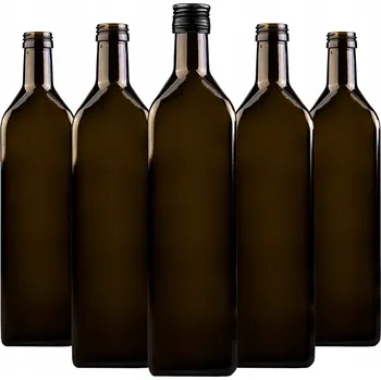 Láhev 10x lahve na víno, džusy, olivový olej, cider, likér, tmavé sklo Marasca 1L 1000 ml