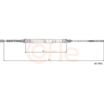 Lanko parkovací brzdy Tažné lanko, parkovací brzda COFLE CFE10.7431
