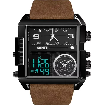 Hodinky SKMEI 1391 duální hodinky 3 times Black Hnědé