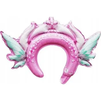 Balónek Fóliový balónek Růžová čelenka s motýlky Jaro Narozeniny Oslava 45x31,5 cm