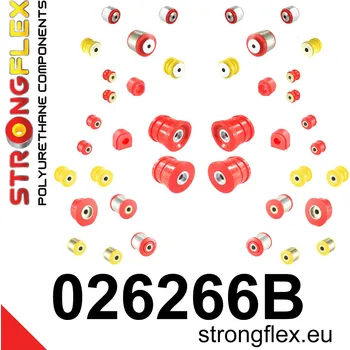 Silentblok nápravy 026266B: Strongflex Kompletní sada polyuretanových silentbloků pro zavěšení 25mm 21,5mm 021973 - 75mm