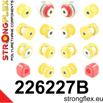 Silentblok nápravy 226227B: Strongflex Sada silentbloků zadního zavěšení 21,5mm 221949 221956 - 65mm