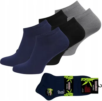 Pánské oblečení Kotníkové Ponožky 3 páry MIX BAREV zesílené prsty a pata 39/42