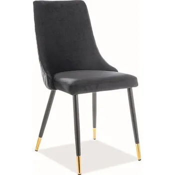 Jídelní židle Casarredo Jídelní čalouněná židle NOPI velvet černá/černá/zlatá
