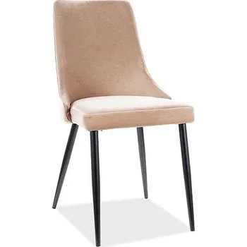 Jídelní židle Casarredo Jídelní čalouněná židle NOPI velvet béžová/černá mat