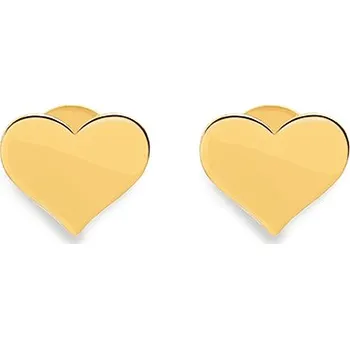 Náušnice Zlaté napichování náušnice srdíčka IZ19789M + dárkové balení LUXUS zdarma