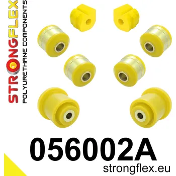 Silentblok nápravy 056002A: Strongflex Sada silentbloků předního zavěšení a zadního nosníku varianta SPORT Custom