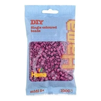 Dětské navlékací korálky Hama® Zažehlovací korálky MIDI bordó 1000ks H207-82