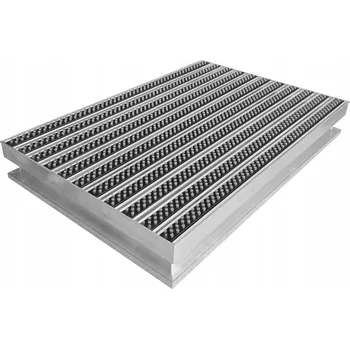 Rohožka Kovová rohožka Pro-met stříbrná, mřížka 60 x 40 cm