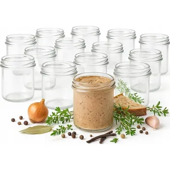 Sklenice Skleněné Sklenice 350 ml rovné x 15 ks na paštiky, džemy, marmelády