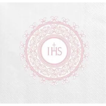 Papírový ubrousek Papírové ubrousky SVATÉ PŘIJÍMÁNÍ dívka RŮŽOVÉ x20